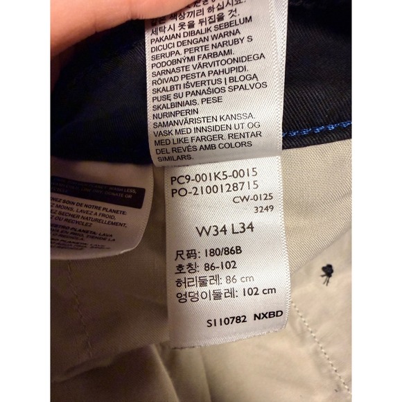 Levis XX Chino Relaxed Straight Pants Mens 34x34 Black Twill 001K5-0015 - Picture 3 of 4